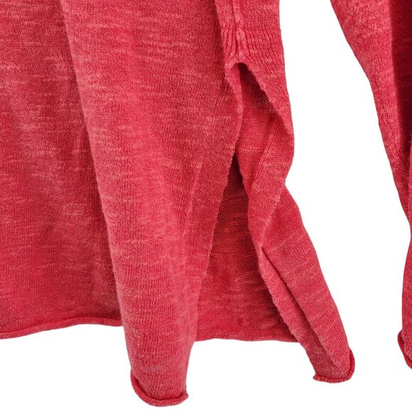 Eileen Fisher Organic Linen Cotton Slub Knit Sweater Coral Pink Size XS Crewneck - Picture 3 of 10